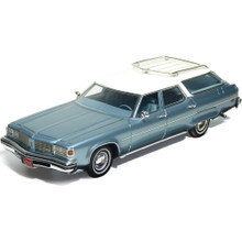 1976 Olds Custom Cruiser - Light Blue Poly 1:43 Scale Diecast Model Car by Goldvarg Collection