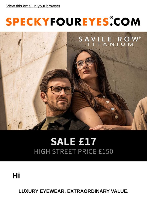 Savile Row Titanium – Luxury Titanium Frames for just £17