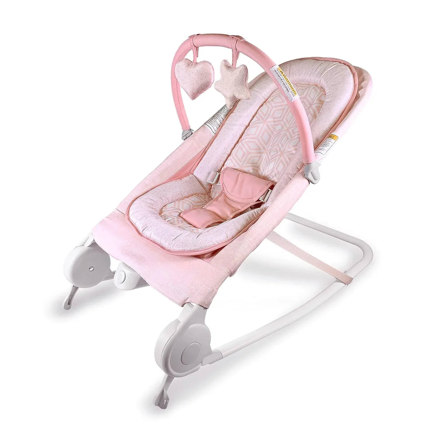 Image of Summer Infant 2-in-1 Baby Bouncer And Rocker Duo, Pink