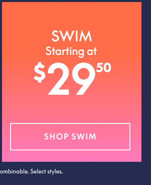 Swim starting at $29.50