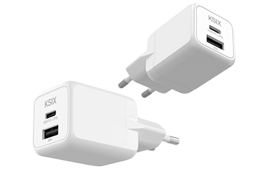 KSIX CARGADOR GAN USB-A/USB-C 20W