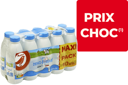 Auchan lait demi-écrémé