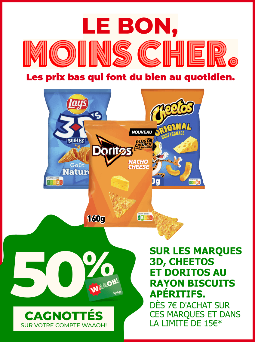 Les prix bas qui font du bien au quotidien.