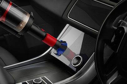 The Scratch-free dusting brush is used to clean a car display.