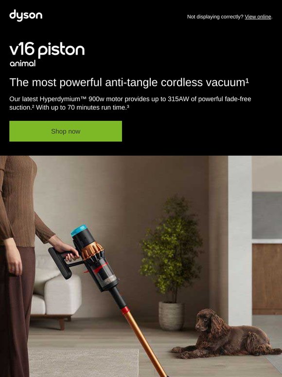 It’s here – the new Dyson V16 Piston Animal cordless vacuum