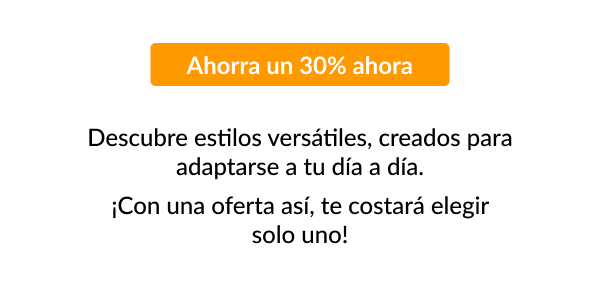 Ahorra un 30% ahora