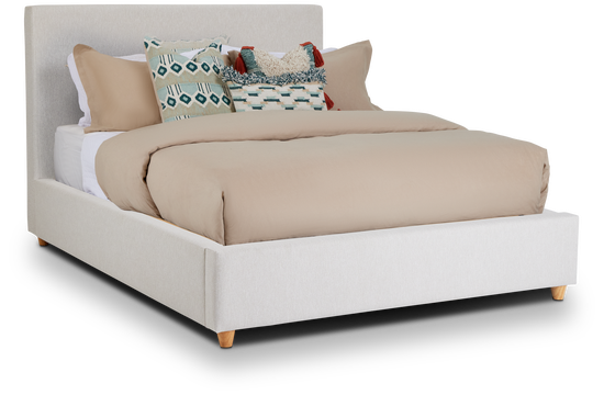 Chelsea Light Beige Uph Platform Bed