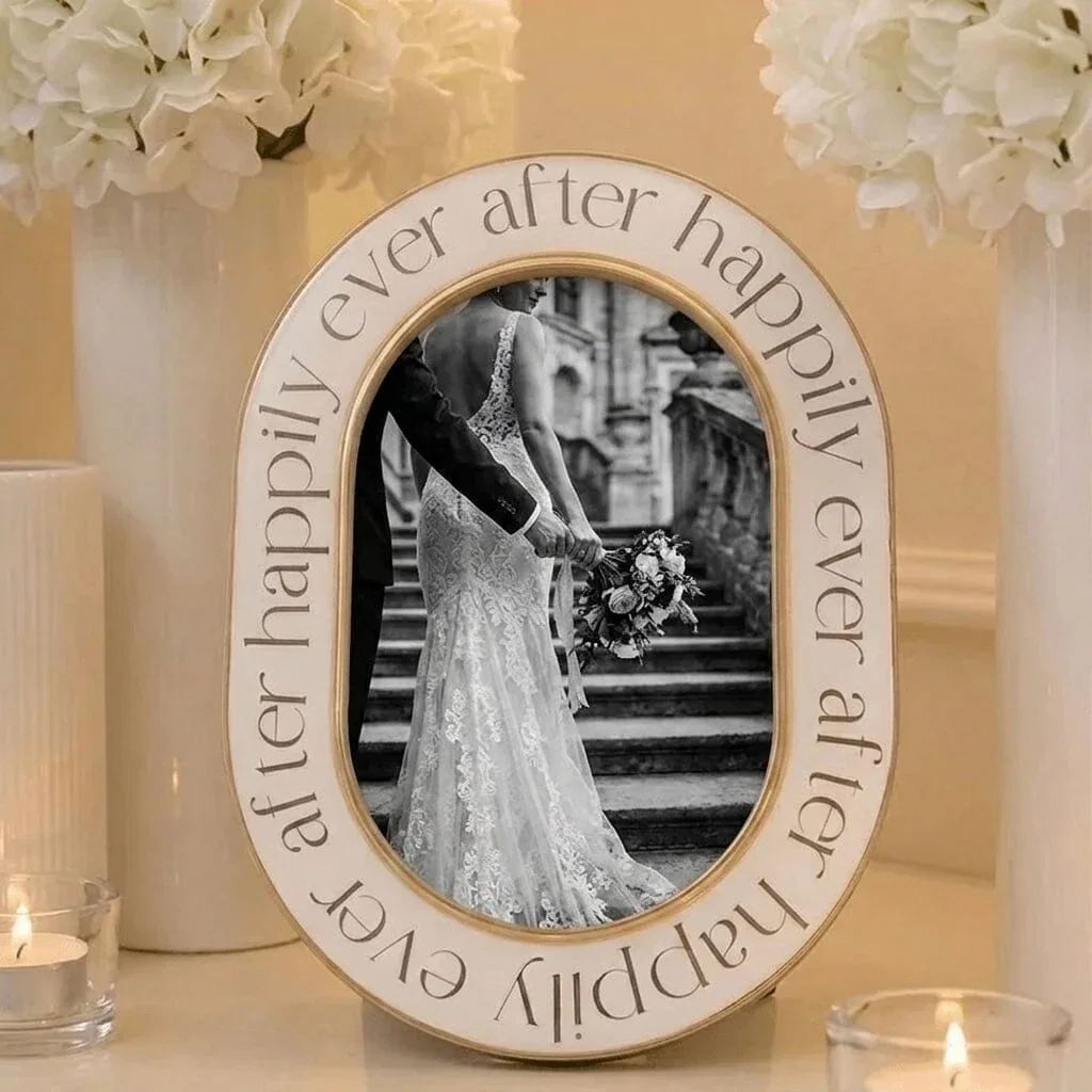 Happily Ever After Oval Photo Frame - 4x6