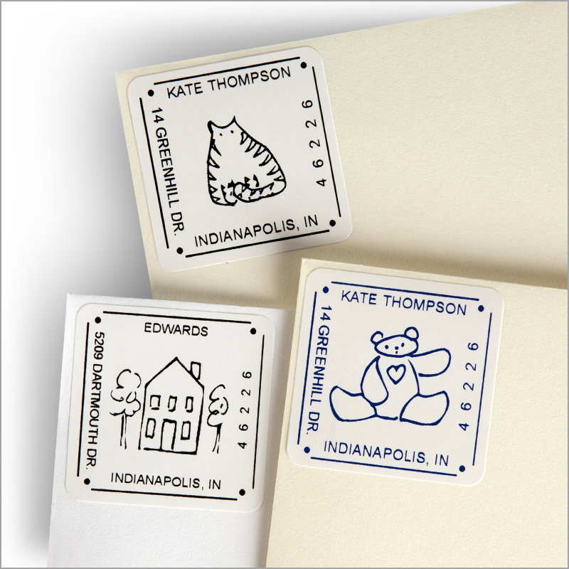 Image of Square Self-Stick Address Labels