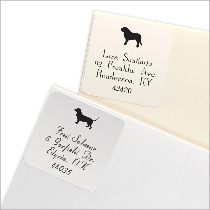 Image of Dog Breed Square Labels