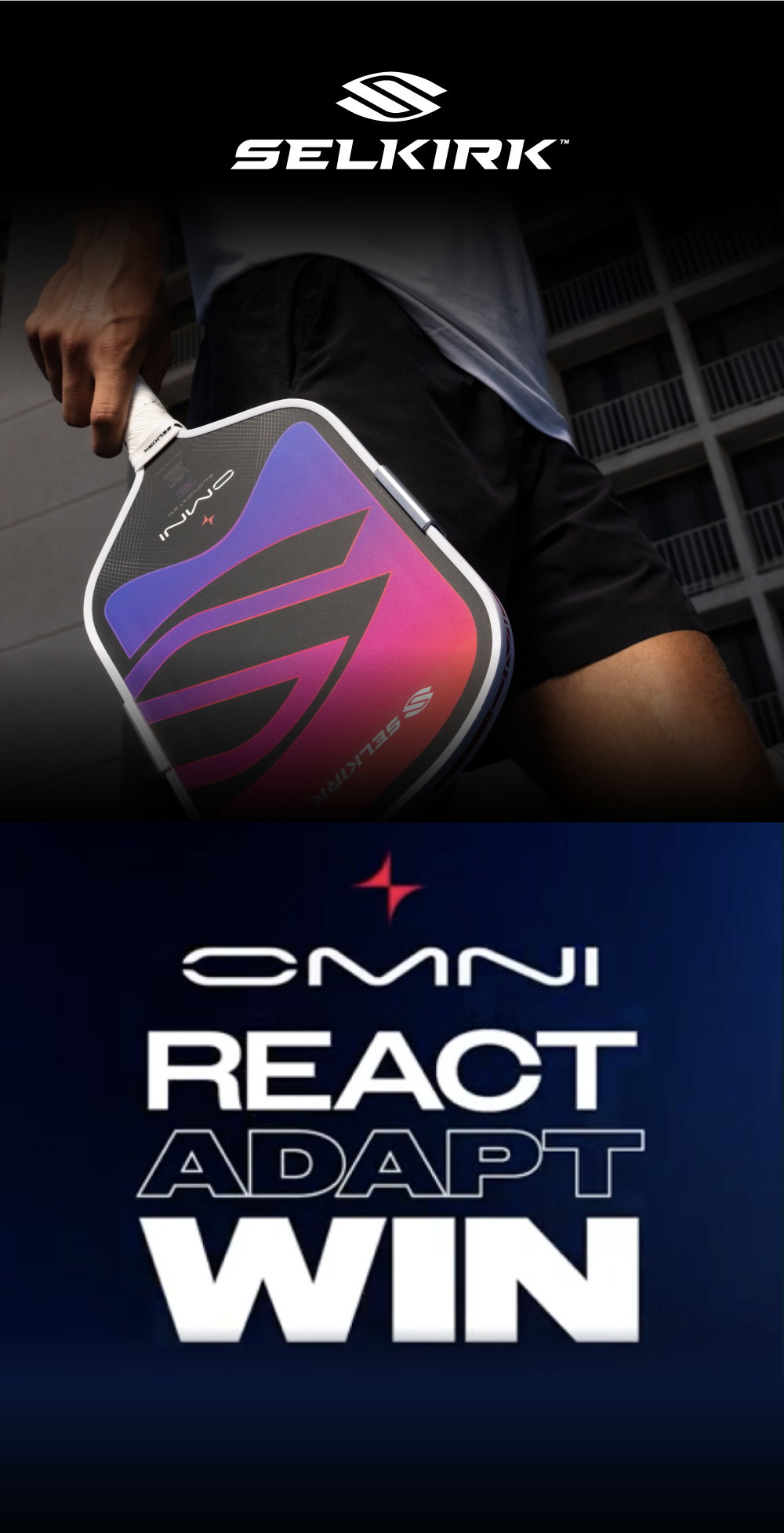 SELKIRK OMNI—REACT. ADAPT. WIN.