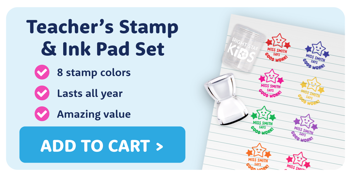 Teacher's Stamp & Ink Pad Set >