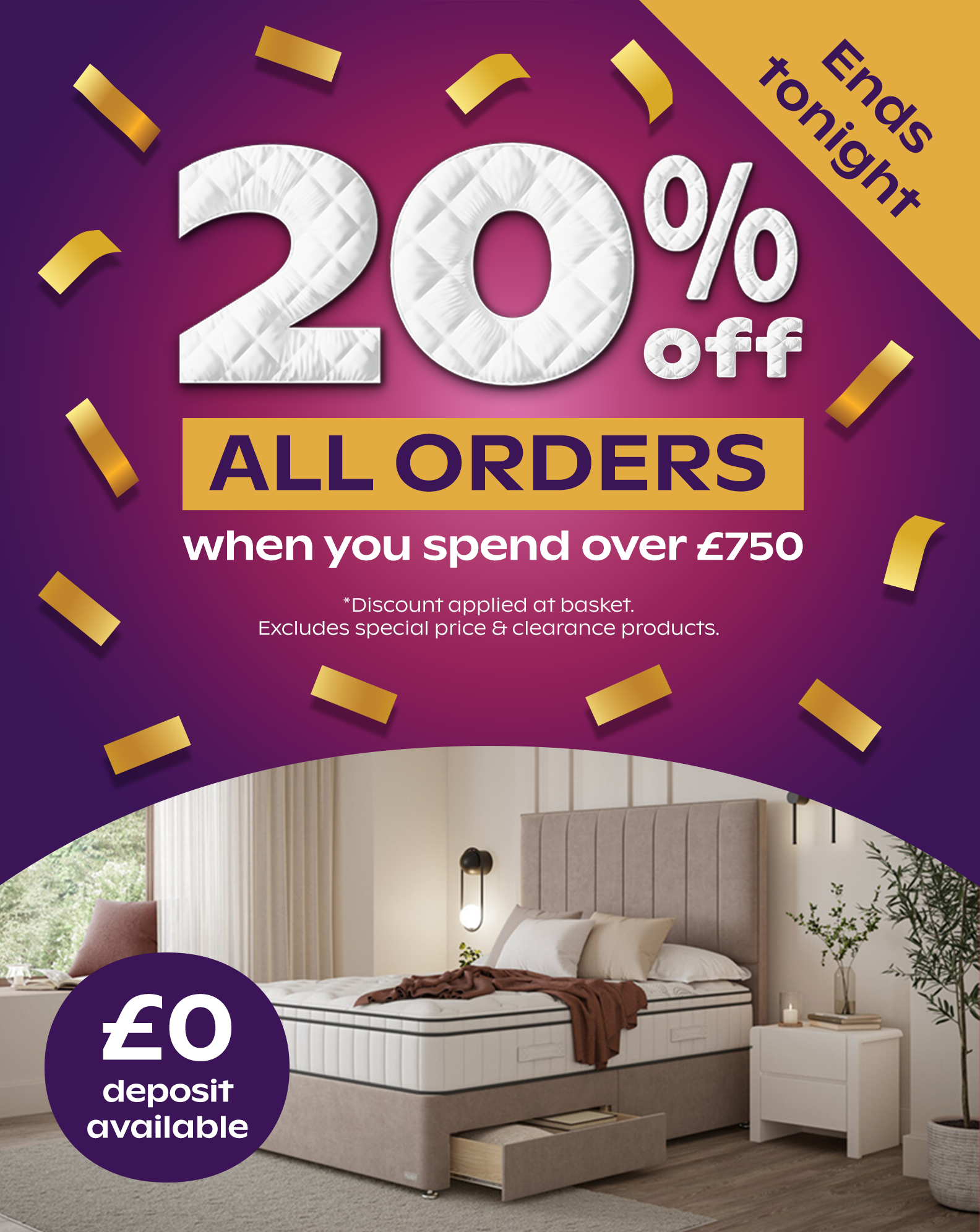 20% off ends