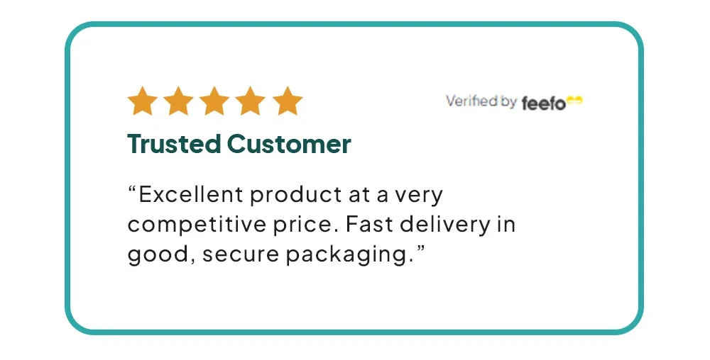 "Excellent product at a very competitive price. Fast delivery in good, secure packaging."