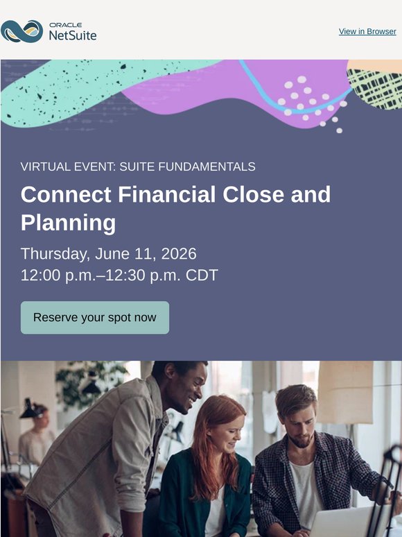 Connect Financial Close and Planning