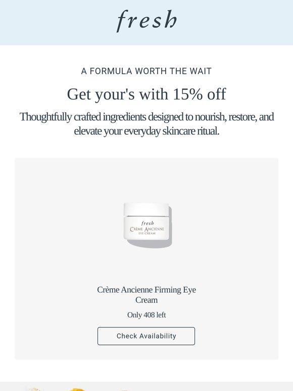 Your wait is over — Crème Ancienne Firming Eye Cream has returned
