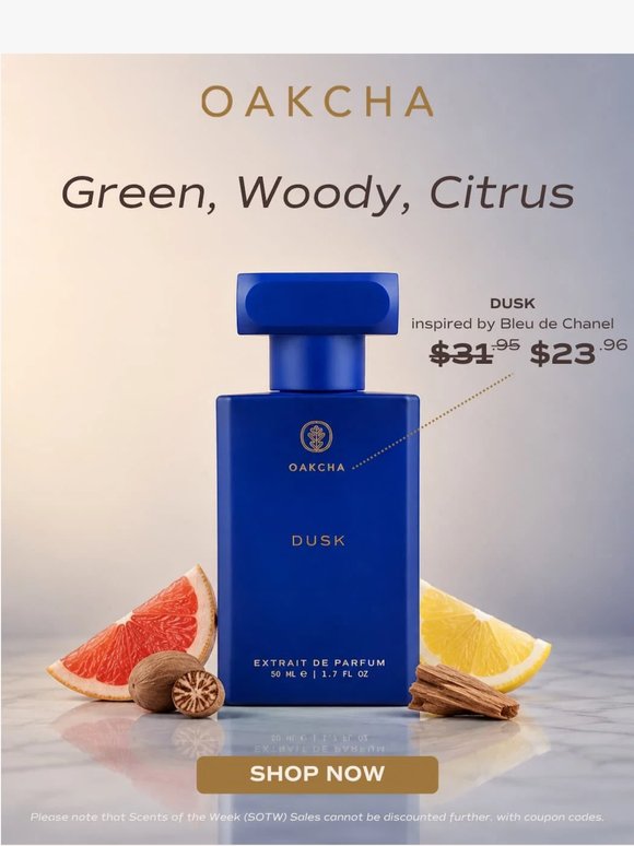 Fresh citrus. Smooth woods. Easy confidence.