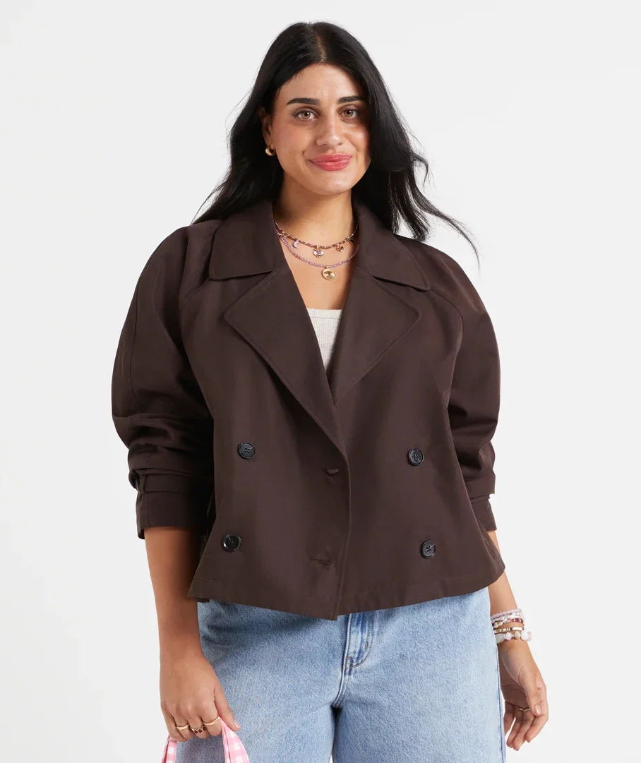 MISTY CROPPED TRENCH