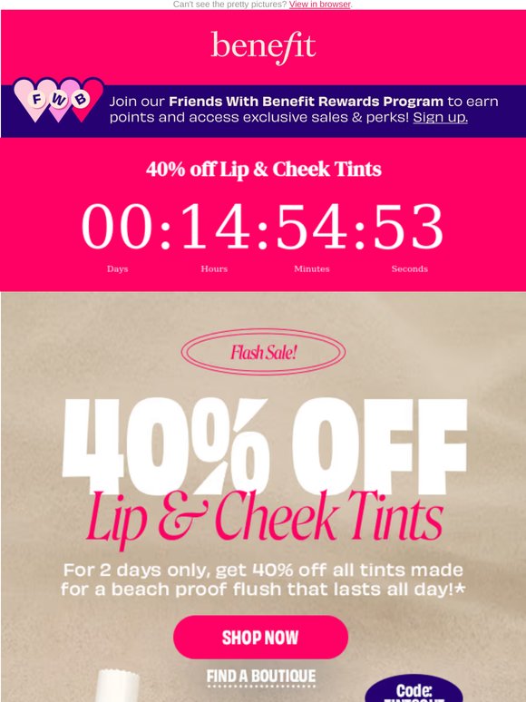 FORTY PERCENT OFF TINTS 🏃‍♀️💖