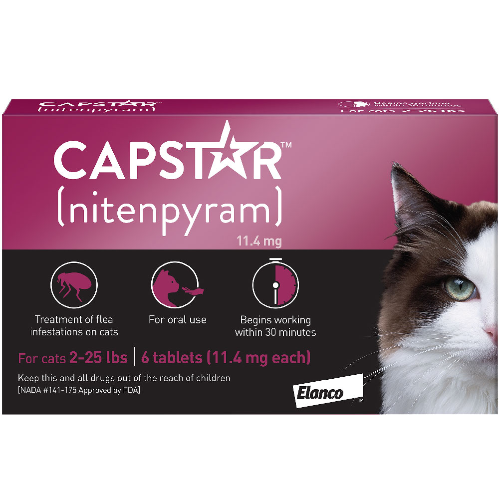 Image of Capstar Flea Control Cats 2-25 lbs (6 tablets)