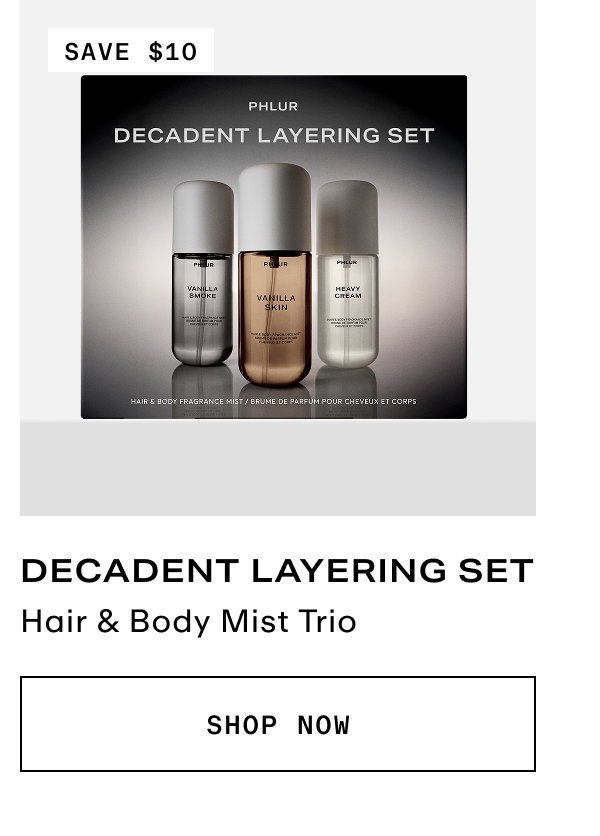 Decadent Layering Set - Hair & Body Mist Trio