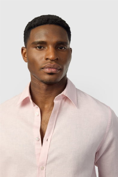 Ted Baker Pale Pink Linen Blend Shirt