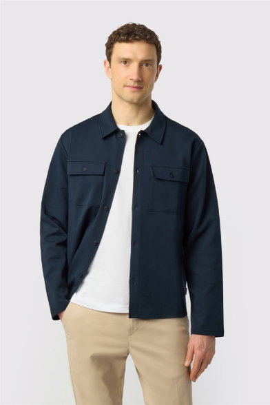 Ted Baker Navy Jersey Overshirt