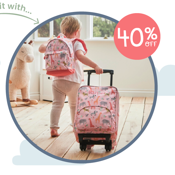 Personalised Pink Safari Suitcase