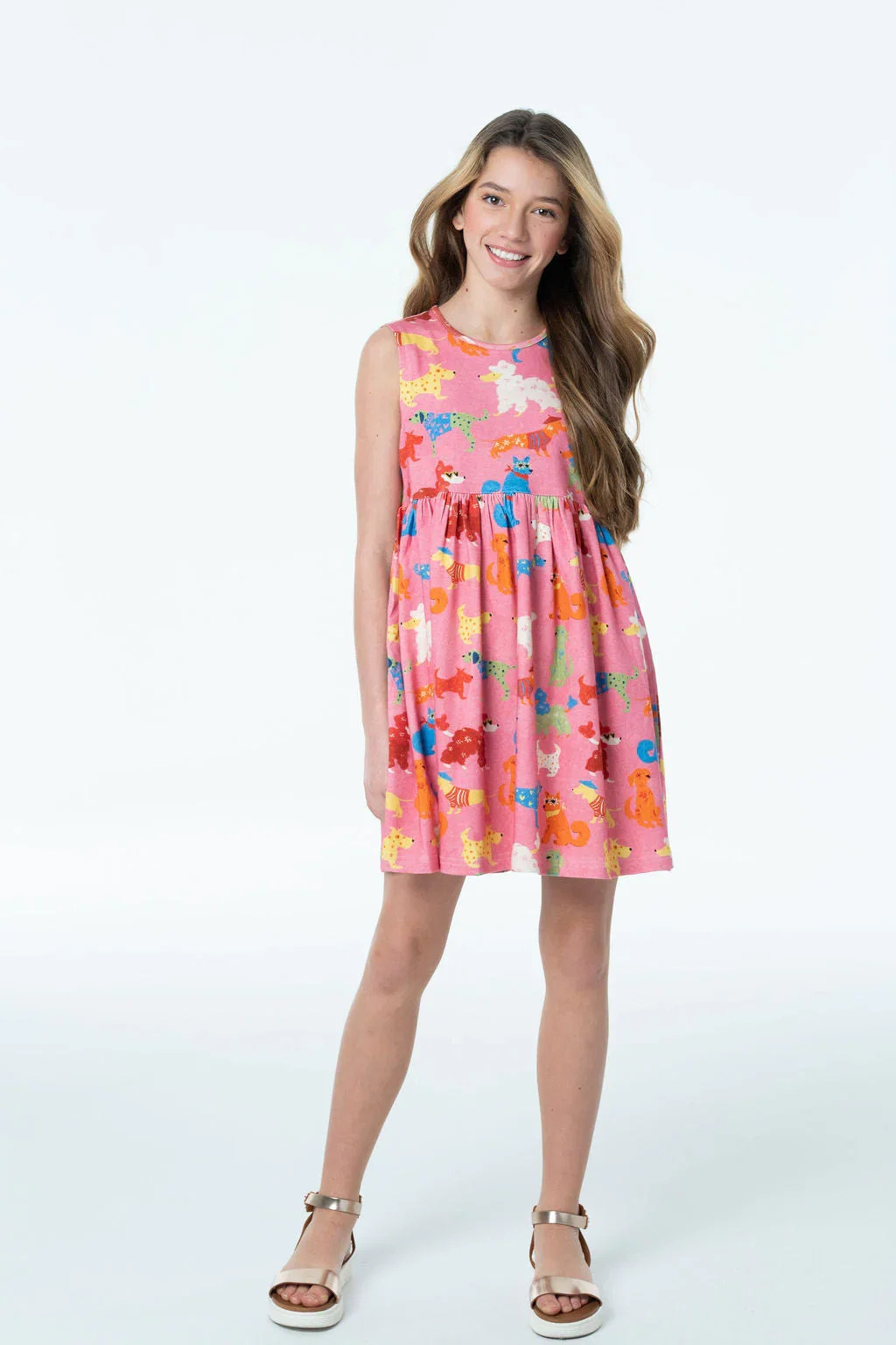 Image of Dahlia Puppy Print Dress