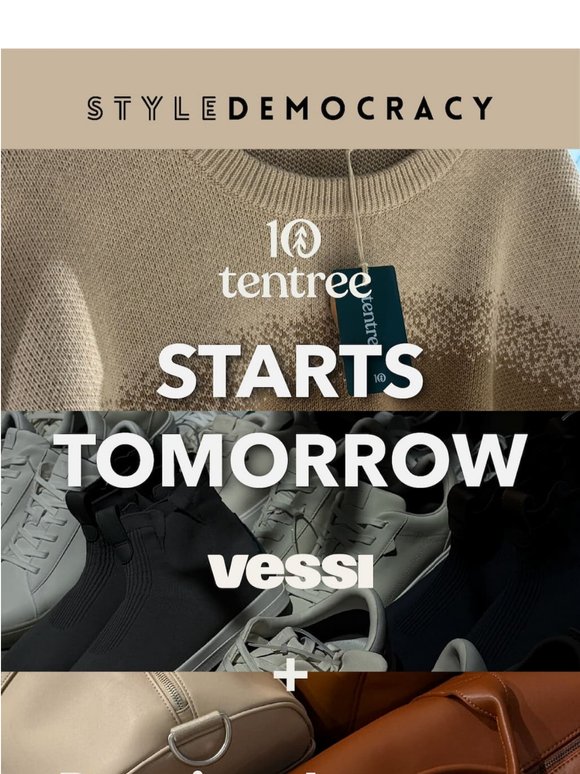 Starts Tomorrow: Premium Luggage, Vessi & Tentree Warehouse Sale