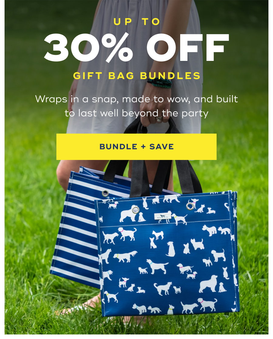 Up to 30% Off Gift Bag Bundles Wraps in a snap, made to wow, and built to last well beyond the party BUNDLE + SAVE