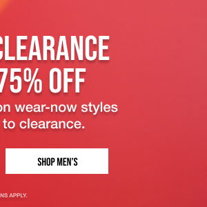 New to sale up to 75% off. Don't miss out on wear-now styles just added to sale. Shop Men's Sale