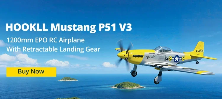 HOOKLL Mustang P51 V3 RC Airplane