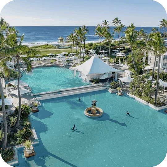 View of a pool at a resort