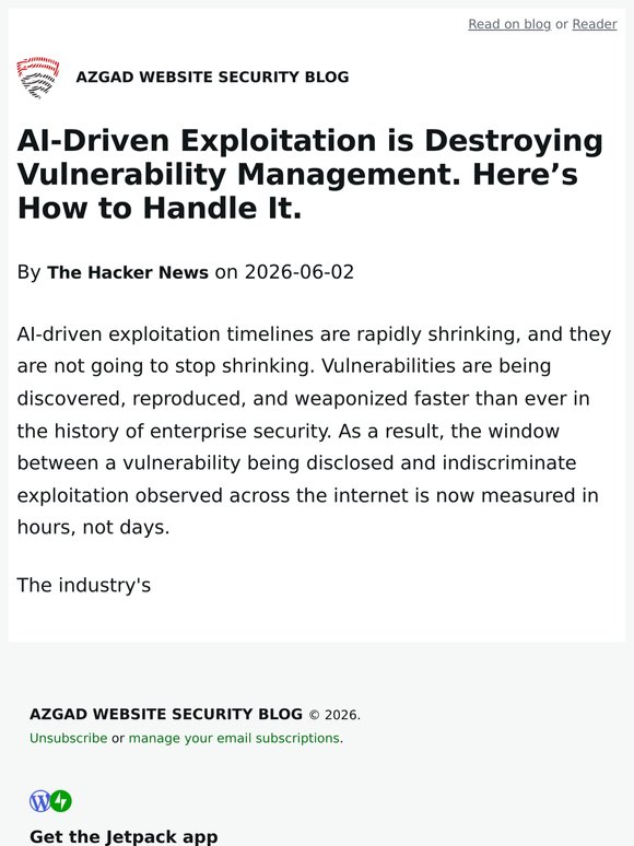 AI-Driven Exploitation is Destroying Vulnerability Management. Here’s How to Handle It.