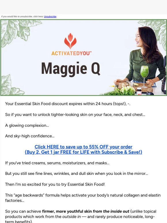 Reminder: Save up to 55% OFF Essential Skin Food