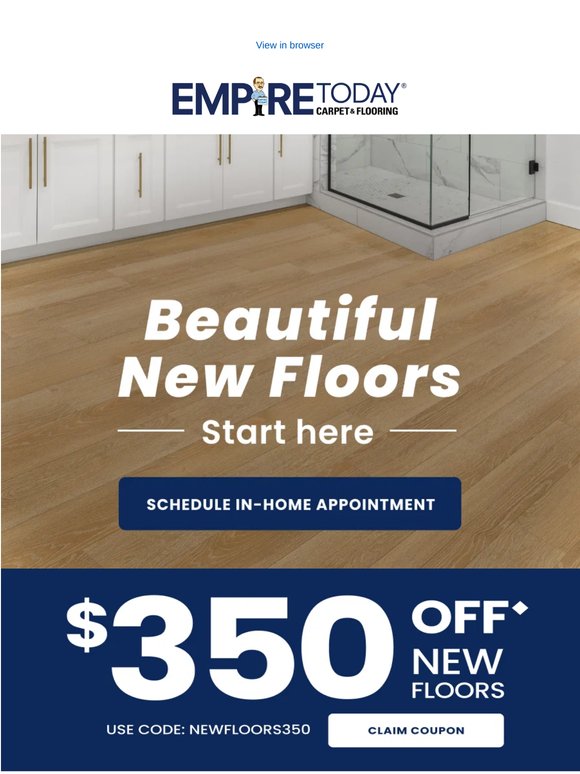 Valued Customer, $350 Off Beautiful New Floors