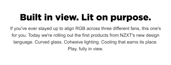 Built in view. Lit on purpose.
