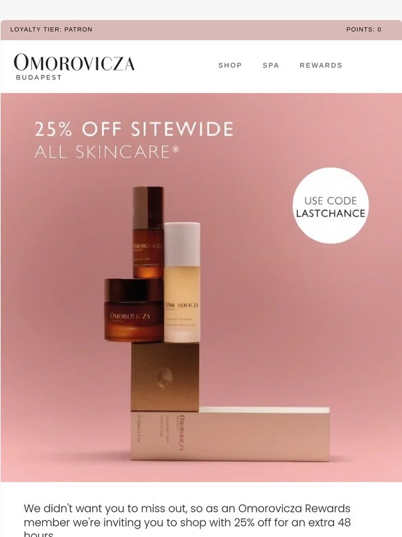 EXTENDED: 25% off sitewide