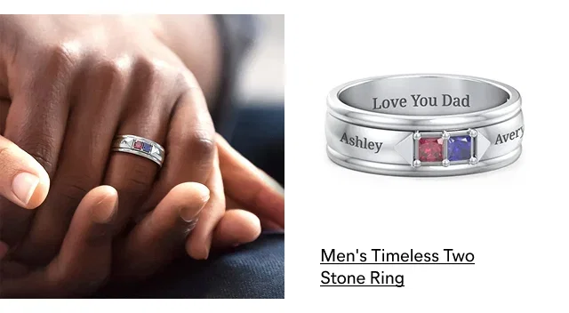 Men's Timeless Two Stone Ring