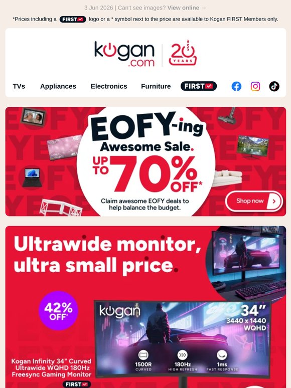 $289 for a 34” Ultrawide Monitor in our EOFY Sale! (42% OFF)