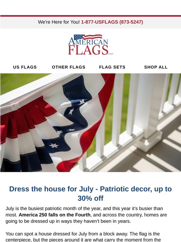 Dress the house for July