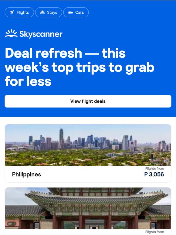 Lowest prices this week: P 3,056 return