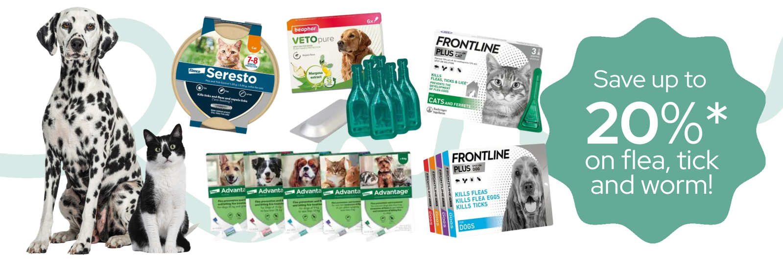 Flea, tick, worm