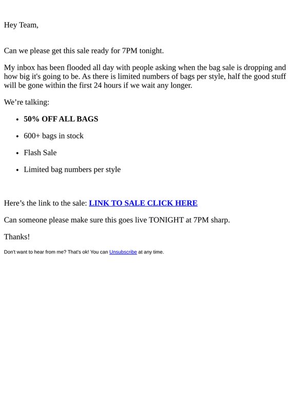 URGENT: please read promptly