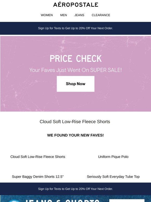 ATTN: Price Drop On Cloud Soft Low-Rise Fleece Shorts