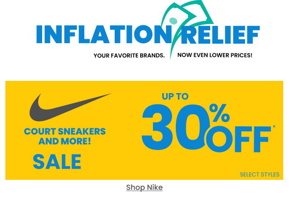 Inflation Relief Nike Court Sneakers and More! Sale up to 30% Off