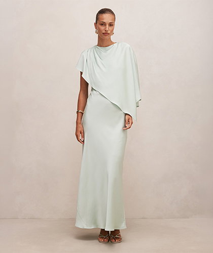 Zinnia Cape Maxi Dress