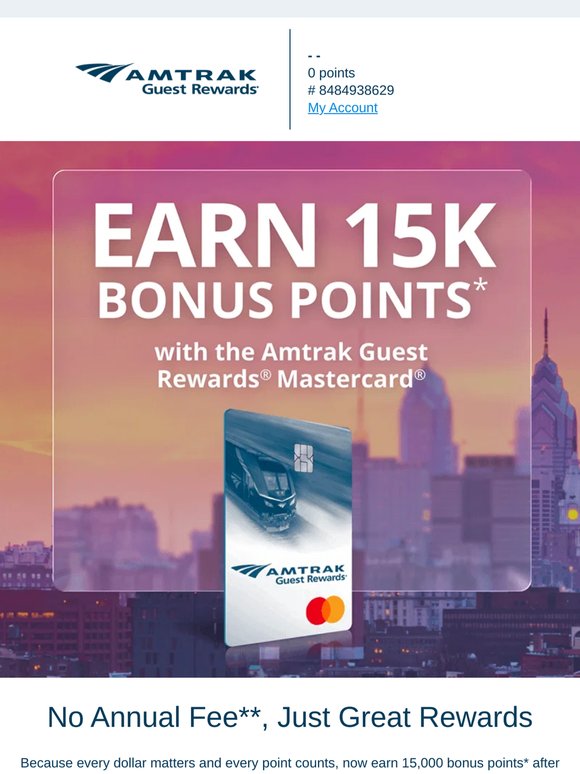 Take your pick: 15K or 25K bonus points