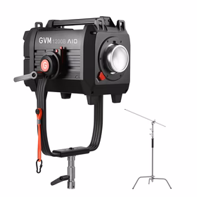 GVM 1200B AIO 1200W Film Lighting Equipment Bi-Color Integrated DMX Bicolor Spotlight( Includes 1 Free C Stand $139)